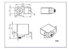 Dagu Micro Servo Dimensions
